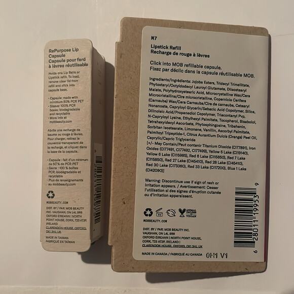 NWT MOB hydrating cream lipstick refill with lip repurpose capsule in M7 - Picture 9 of 12